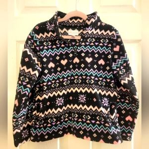 Children's Place Black fleece pullover girls 7/8